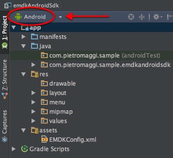 Default Android Project Panel
